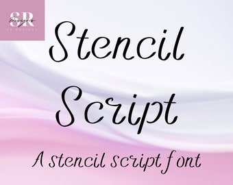 Stencil script | stencil font | suitable for cutting out of card