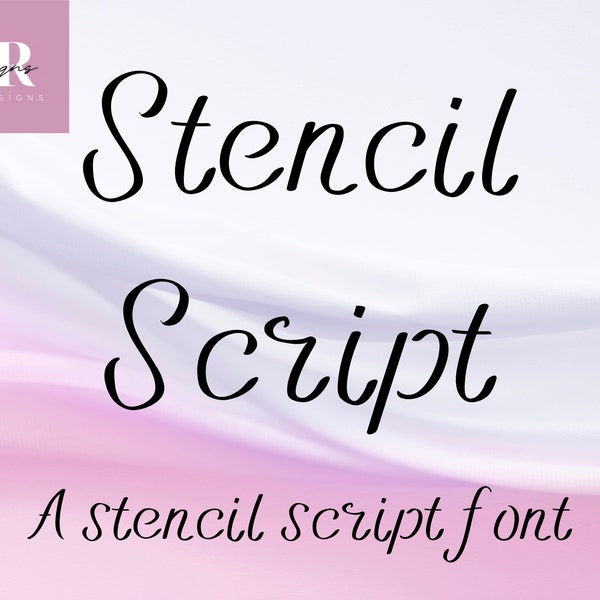 Stencil script | stencil font | suitable for cutting out of card