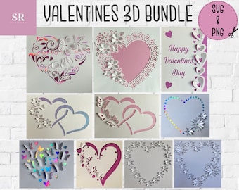 SVG: ‘pop up’/ 3D Valentines Card Bundle. Valentines svg. Valentines card svg. Paper cutting. valentines card bundle. Pop up SVG. 3D SVG.