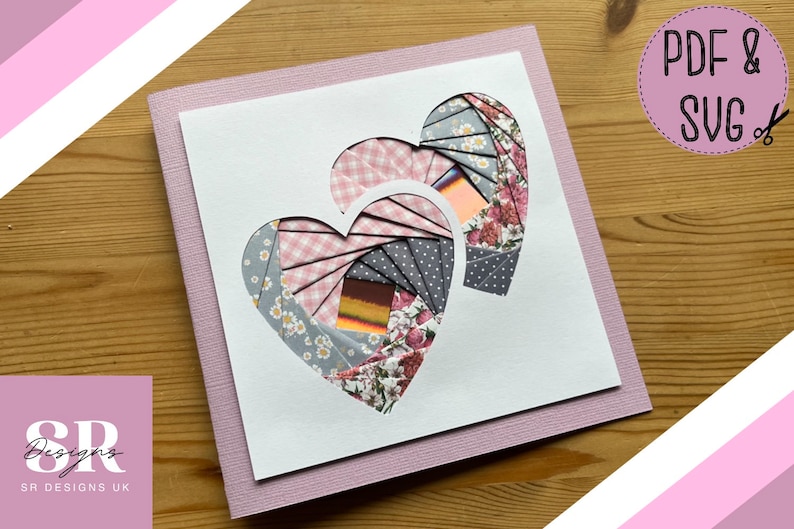 Heart Iris Folding Pattern Template PDF &amp; SVG. Iris Folding - Etsy UK