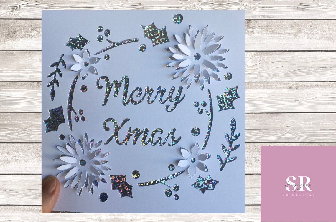 SVG: 3D/ pop up Christmas card digital download. Merry Xmas. | Etsy