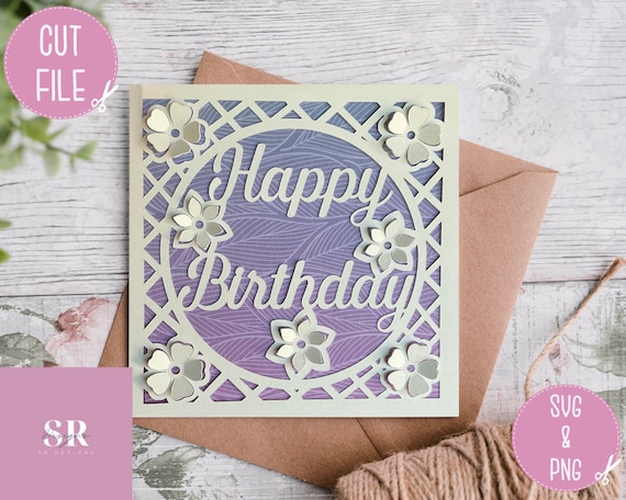 SVG: ‘pop up’/ 3D Happy birthday card. Digital download. Paper cutting. Birthday card svg. Happy birthday svg. Floral pop ups. Pop up svg.