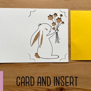 SVG: Easter insert card. Cricut Joy friendly. Draw and cut card design. Envelope template included. Cricut Joy Easter card SVG image 5