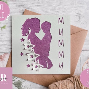 SVG: carta 3D Mummy boy. Mummia card svg. Carta Cricut. Biglietto per la festa della mamma. Mummys boy svg. SVG/PNG