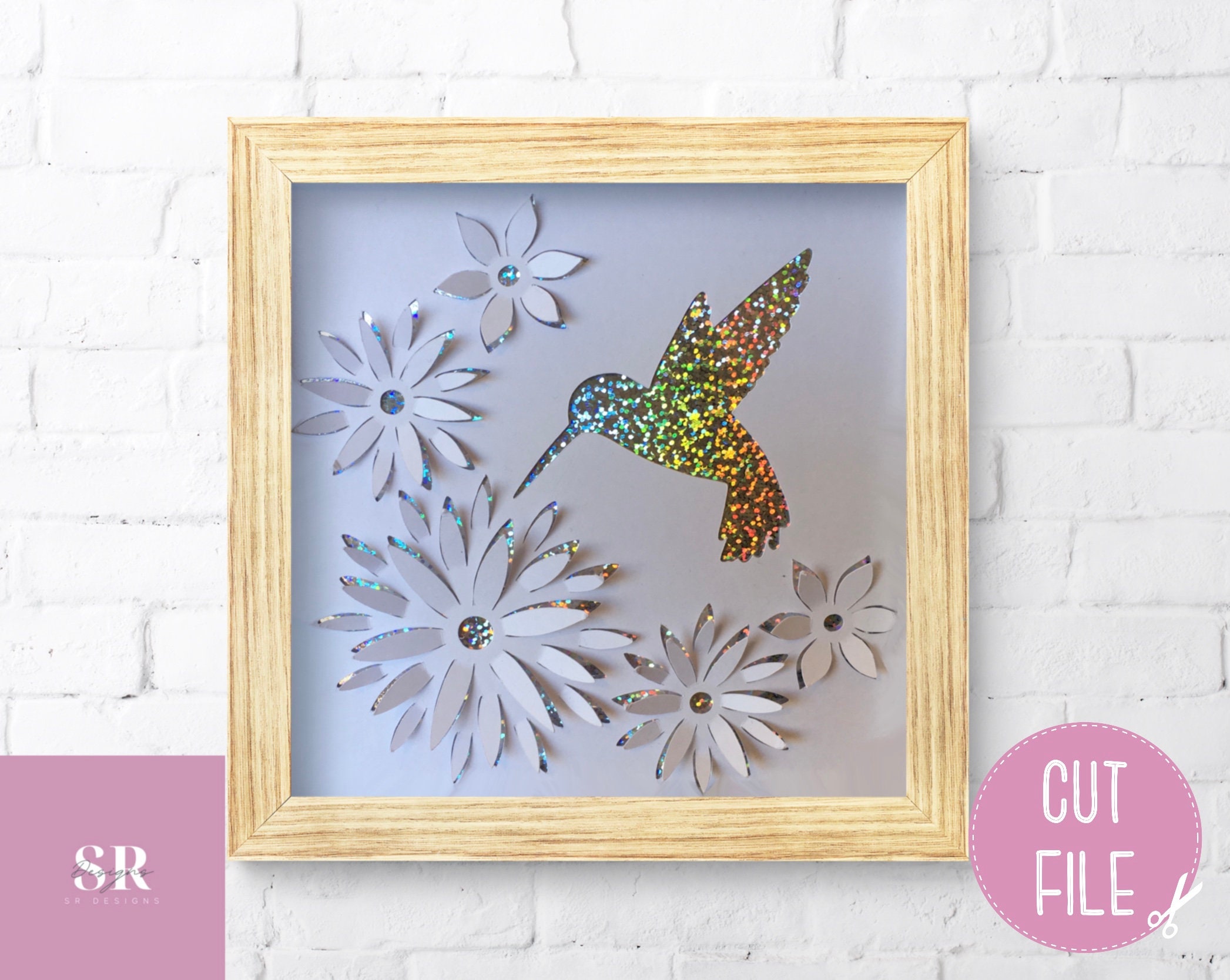 SVG: pop Up/ 3D Floral Hummingbird. Card Cutting File. - Etsy