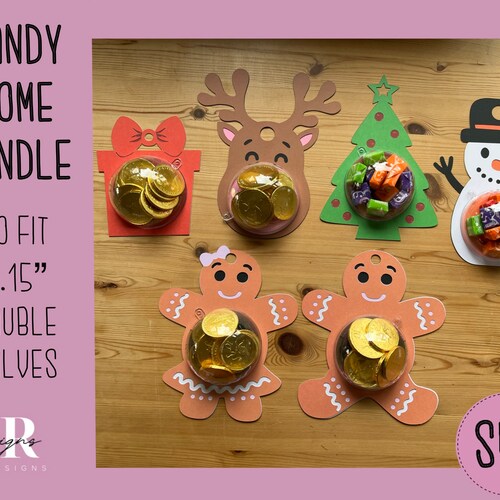 Christmas Candy Dome Bundle Chocolate Holder Svg Christmas Etsy UK