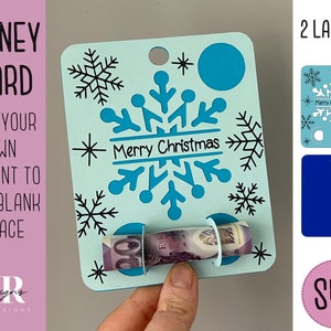 SVG: Tarjeta de dinero de Navidad. Cricut Alegría amigable. Titular de dinero de Navidad. Titular de dinero svg. Tarjeta de Navidad svg. Tarjeta de dinero svg.