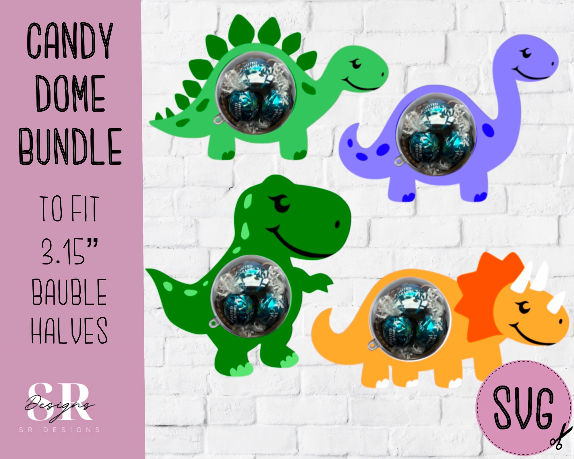 T-Rex Candy Dome SVG for Cricut