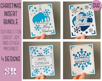 SVG: Christmas insert Card Bundle. Christmas svg. Christmas card svg. Paper cutting. Christmas card svg bundle. 3D SVG.