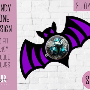 Halloween candy dome Svg. Vampire bat candy dome svg. Chocolate holder svg. Halloween candy holder. Candy holder. Halloween candy holder.