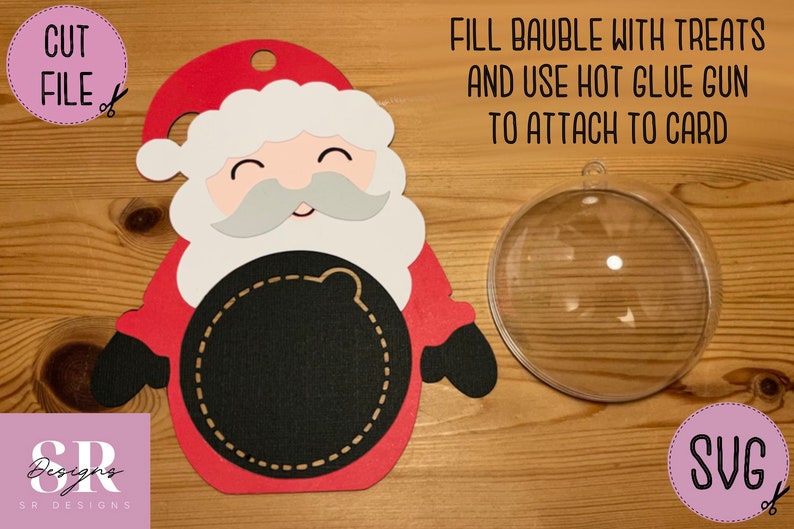 Santa Candy Dome Svg. Chocolate Holder Svg. Christmas Candy - Etsy