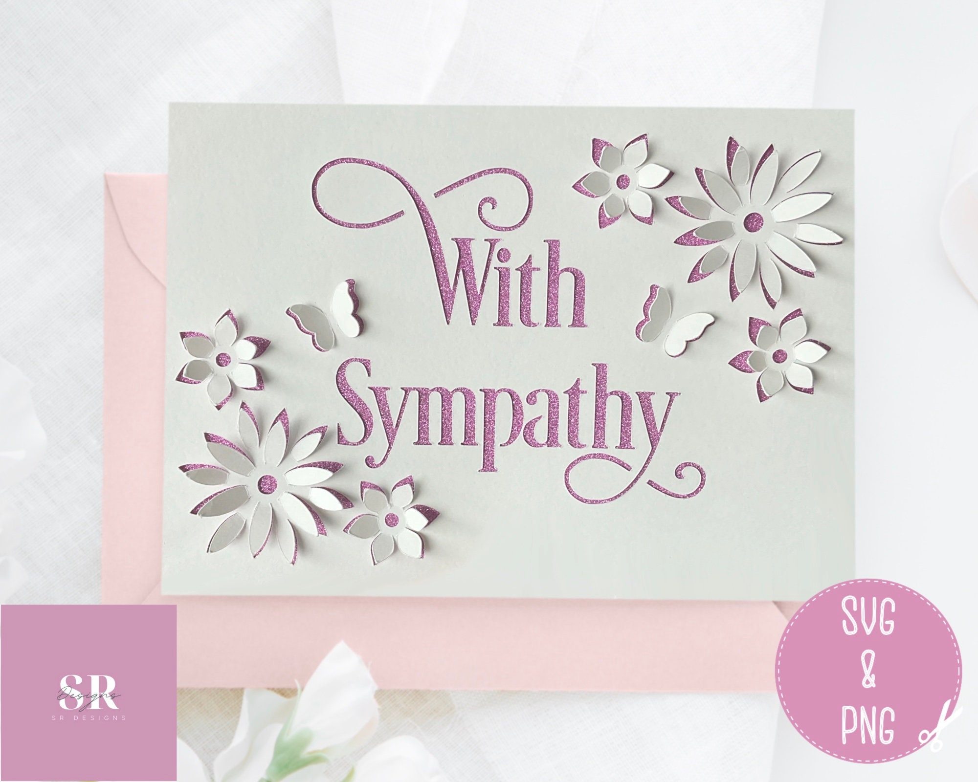 SVG: 3D/ pop Up Bereavement Card. With Sympathy Card. Pop up - Etsy Hong  Kong