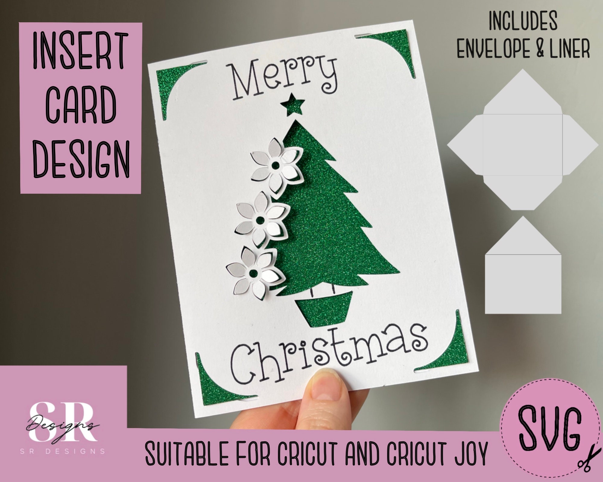 日*4様 YUKI 直筆サイン クリスマスカード LIQUIDROOM JOY SVG: 3D クリスマス インサート カード。Cricut Joy 対応。カード