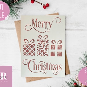 SVG: Tarjeta de Navidad. Tarjeta de Navidad svg. Feliz Navidad svg. Tarjeta Cricut svg. Fuente Desire Christmas. Tarjeta de regalo de Navidad svg.