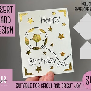 SVG: Geburtstagskarte einlegen. Cricut Joy freundlich. Kartendesign zeichnen und ausschneiden. Inklusive Umschlagschablone. Cricut Joy Geburtstagskarte SVG