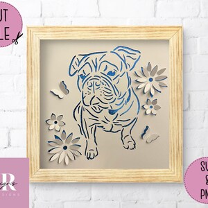 SVG: 'pop up'/ 3D Français bull dog. français bull dog svg. 3d français bull dog. Pop up chien svg. Fleurs éclatantes. Fleurs 3D. SVG. Papouasie-Nouvelle-Guinée.