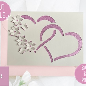 SVG: ‘pop up’/ 3D Heart links. Celebracja. Ślub svg. Karta rocznicowa svg. Heart links svg. Pop up flowers. 3d flowers. Pop up SVG