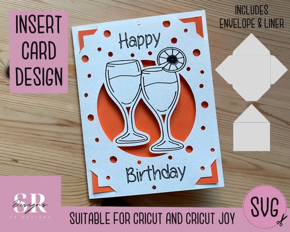 SVG: Christmas Insert Card. Cricut Joy Friendly. Draw and Cut Card