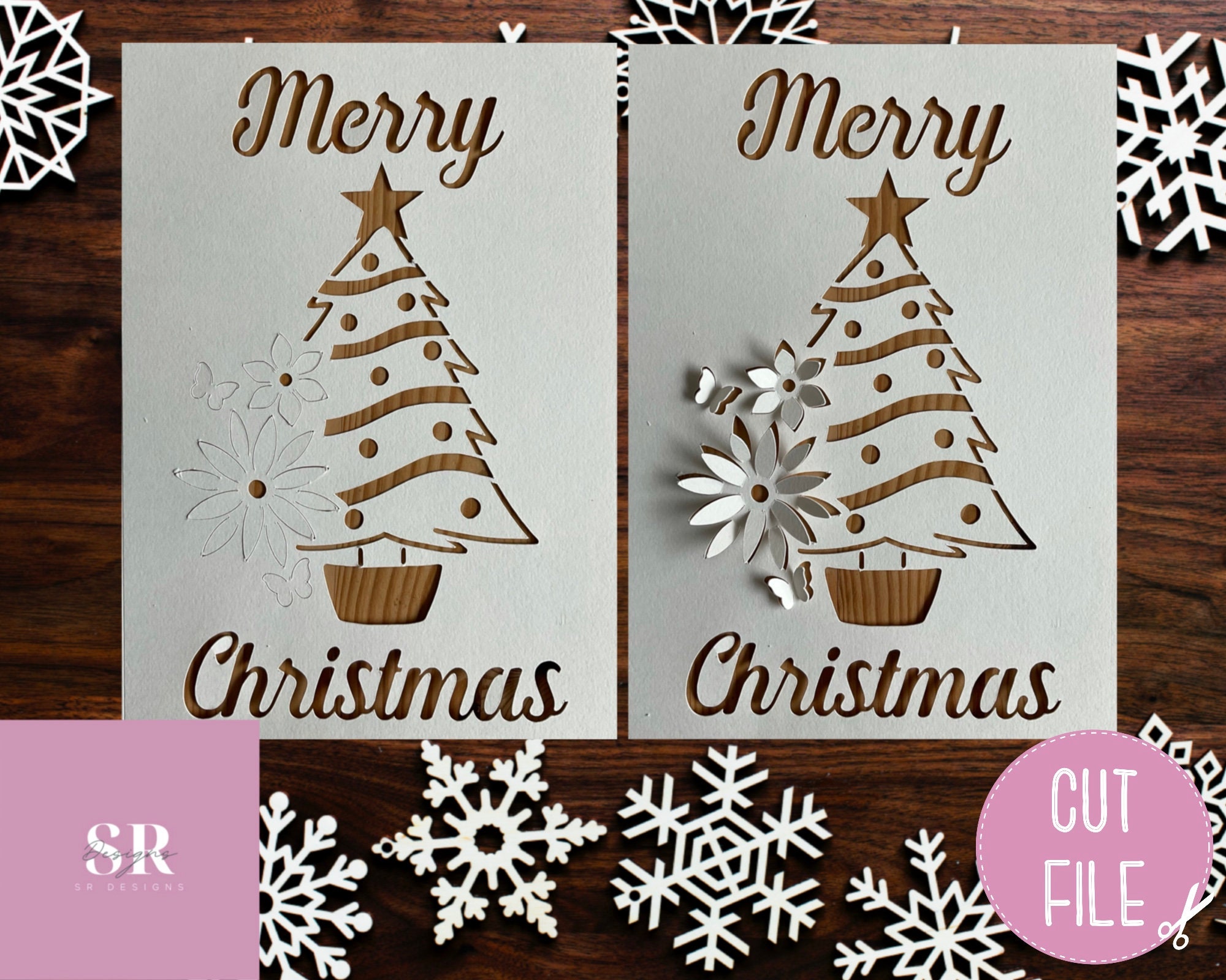 Card christmas template pop svg truck cards cricut silhouette tree popup diy pdf cut kirigami hand SVG: 3D/ pop up Christmas card. Christmas Tree card. Merry | Etsy