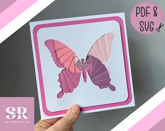 Butterfly Wing Mini Iris Folding Pattern PDF & SVG | Beginner Iris ...