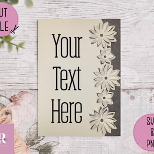 SVG: 'pop up'/ Tarjeta floral 3D en blanco. celebración. Tarjeta svg. Pop-up flores. Flores 3d. Pop-up SVG. Tarjeta 3D svg. Tarjeta en blanco svg. Tarjeta Cricut