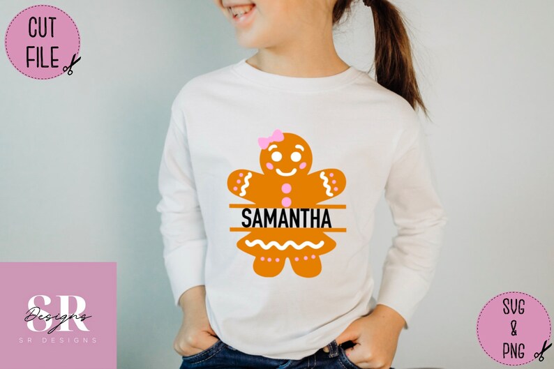 SVG: Gingerbread Woman Split Monogram Svg. Gingerbread Man Svg ...
