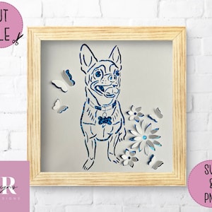 SVG: 'pop up'/ Chihuahua 3D. chihuahua svg. 3d Chihuahua. Pop up chien svg. Fichier de coupe de chien. Fleurs éclatantes. Fleurs 3D. SVG. Papouasie-Nouvelle-Guinée.