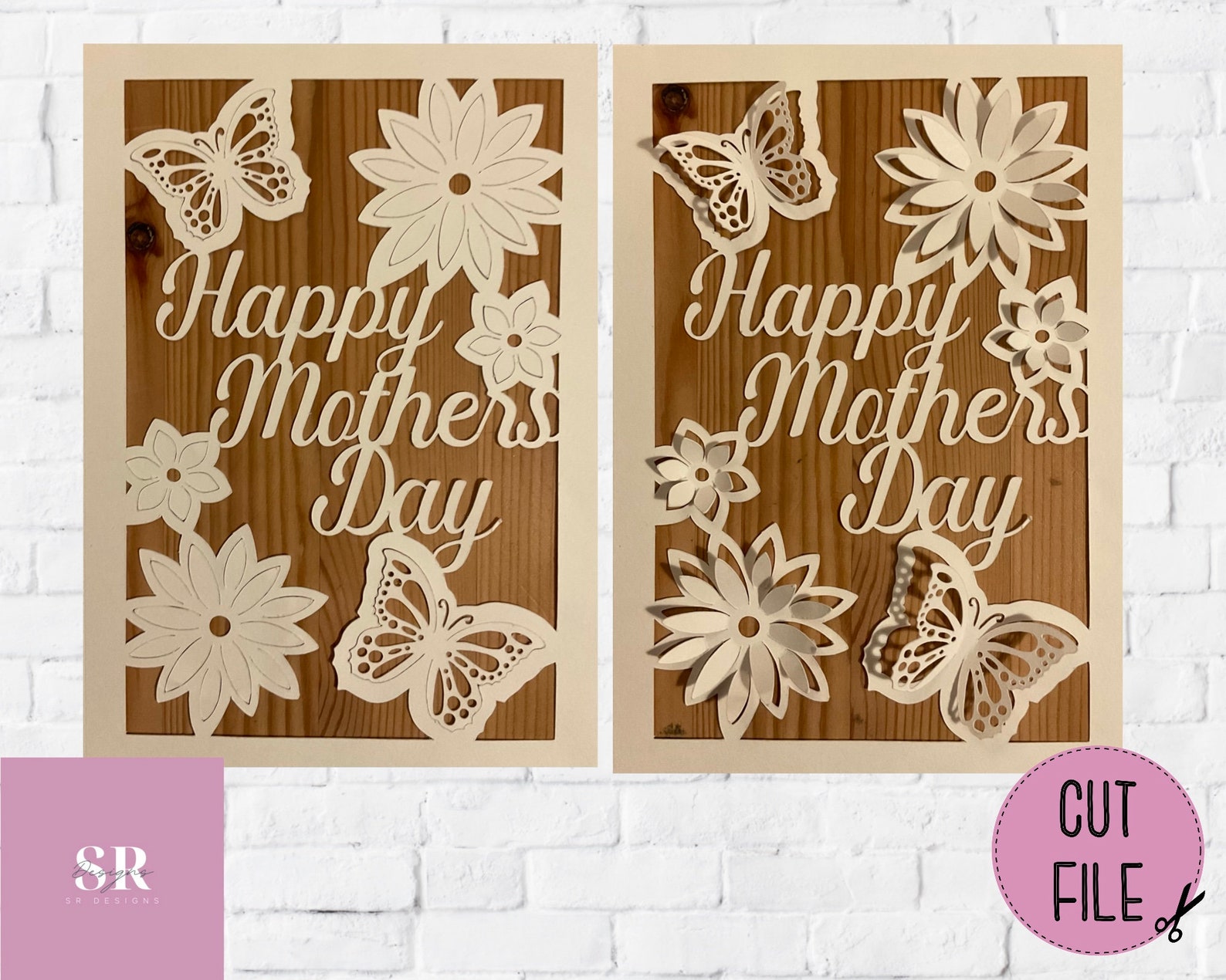 SVG: 3D Mothers Day Card Svg. Happy Mothers Day. 3D Mothers - Etsy