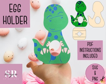 Dinosaur Egg holder SVG. Egg holder svg. Dinosaur Easter egg holder. Egg holder svg.