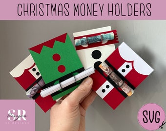 SVG: Christmas money holder bundle. Christmas money holder. Cricut Joy friendly. Money holder svg. Christmas card svg.