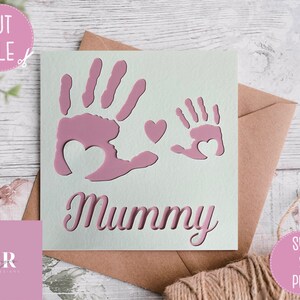 SVG: Mummy card. Baby announcement. Baby shower card. Baby girl card. Baby boy card. Cricut card. It’s a girl card. SVG/PNG