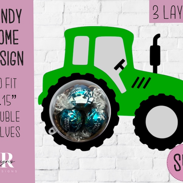 Tractor candy dome svg. Chocolate holder svg. tractor candy holder. tractor candy dome. Party favour. Tractor candy dome design