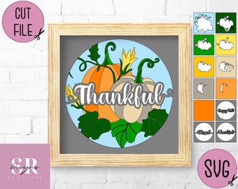 SVG: 3D/ Layered Kürbis. Kürbis svg. Halloween. Süßes oder Saures. Erntedankfest. Fall Shadowbox. 3D Kürbis. Herbstsvg. Hübscher Kürbis.