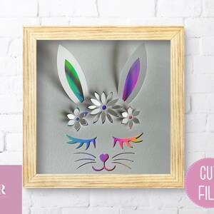 SVG: ‘pop up’/ 3D Floral Rabbit. rabbit svg. 3d bunny. Pop up bunny svg. Bunny cut file. Pop up flowers. 3d flowers. SVG. PNG.