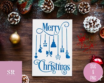 SVG: cartolina di Natale. Cartolina di Natale svg. Buon Natale svg. Cricut card svg. Desiderio carattere di Natale. Cartolina di decorazione natalizia svg.