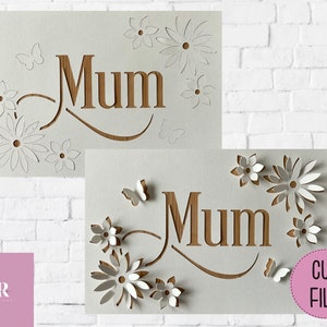 SVG: 3D/ pop Up Mum Card. Happy Birthday. Mum Card Svg. Pop up Card ...