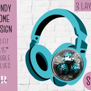 Gamer candy dome svg. Porta cioccolato svg. Porta caramelle per giocatori. Gamer Candy Dome. cupola di caramelle. Boys Party bomboniera. Cuffie candy dome