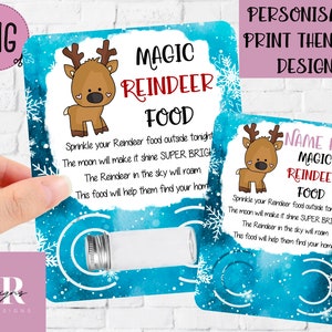 PNG : Carte de nourriture pour rennes. Support de nourriture pour rennes. Carte de renne PNG. Carte de Noël png. PNG de Noël imprimable. Imprimez puis découpez le motif