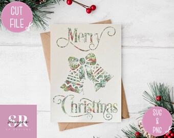 SVG: クリスマス カード。クリスマス カード svg。メリー クリスマス svg。クリカット カード svg。Desire Christmas フォント。クリスマス ベル svg。