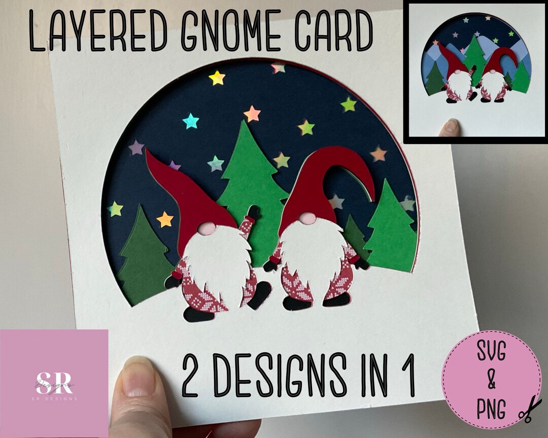SVG: Layered Gnome Cut File. 3D Gonk Svg. Layered Gnome Svg. Christmas ...