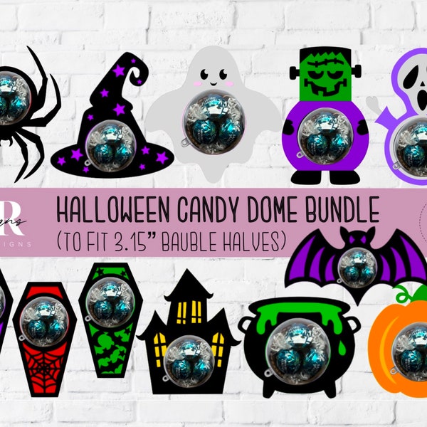 Halloween candy dome bundle Svg. Chocolate holder svg. Halloween candy holder bundle. Candy holder. Halloween candy holder.