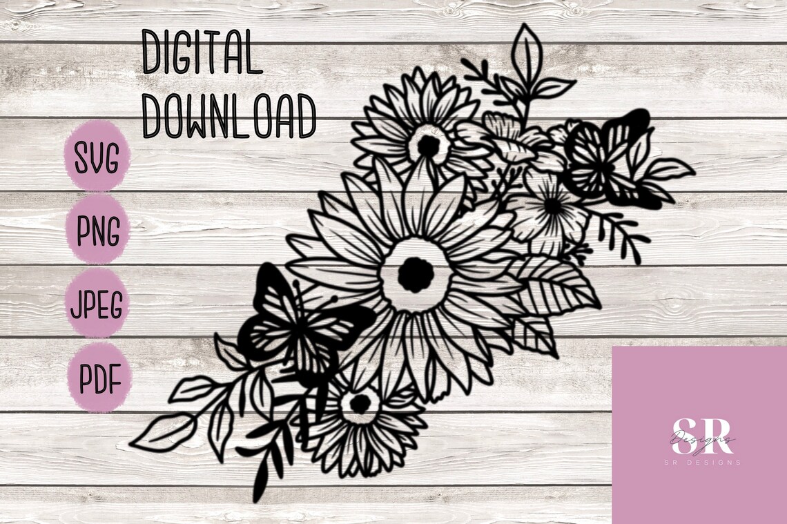 Free Free 82 Sunflower Butterfly Cross Svg SVG PNG EPS DXF File