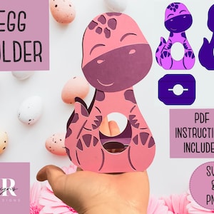 Dinosaur Egg holder SVG. Egg holder svg. Dinosaur Easter egg holder. Egg holder svg.