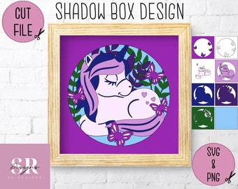 SVG: 3D layered Unicorn. Unicorn svg. 3d unicorn. Unicorn cut file. Unicorn shadow box. SVG. PNG.