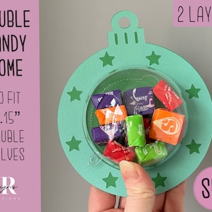 Christmas candy dome ornament svg. Chocolate holder svg. Christmas candy holder. Candy holder bundle. Christmas candy holder bundle