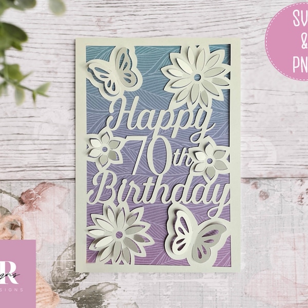 70th Birthday Pop up Card - Etsy