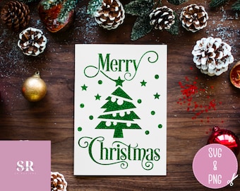 SVG: クリスマス カード。クリスマス カード svg。メリー クリスマス svg。クリカット カード svg。Desire Christmas フォント。クリスマス ツリー カード svg。