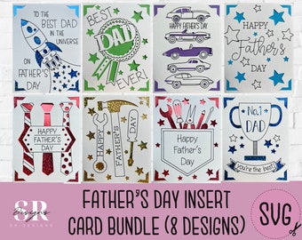 SVG: Fathers day insert card bundle. Cricut Joy friendly. Draw and cut card design. Envelope template included. Cricut Joy Father’s Day card