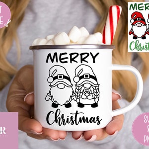 SVG: Mr & Mrs Claus gnome. Gonk svg. gnome svg. Christmas Gnome svg. Christmas Gonk svg. Layered Christmas gnome. SVG. PNG.