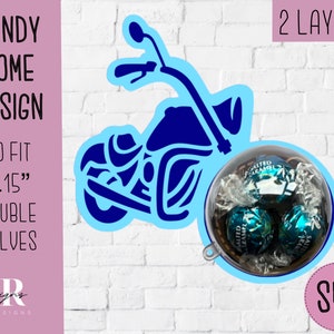 Motorbike candy dome svg. Chocolate holder svg. motorbike candy holder. motorbike candy dome. Party favour. candy dome design